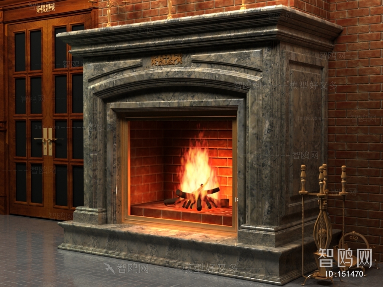 European Style Fireplace