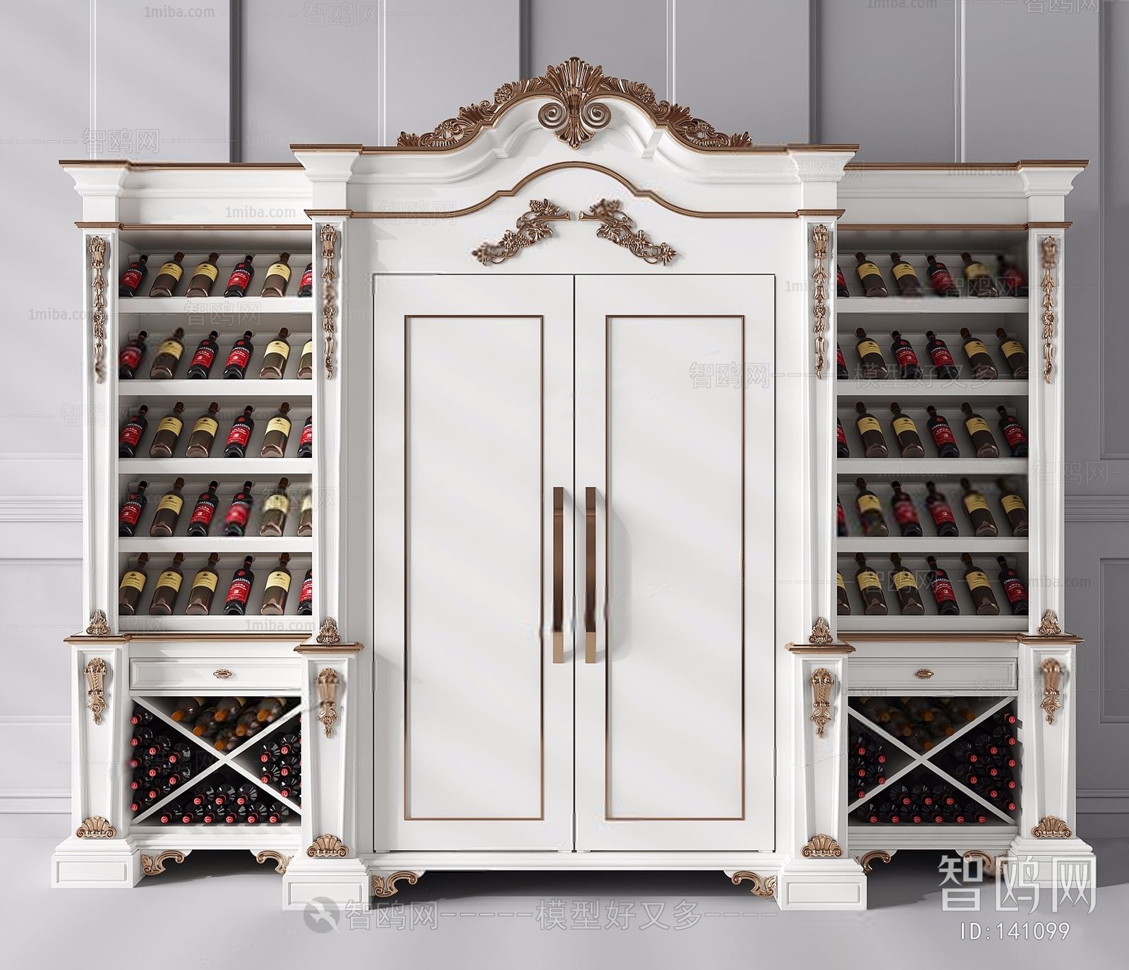 European Style Classical Style Wine Cabinet