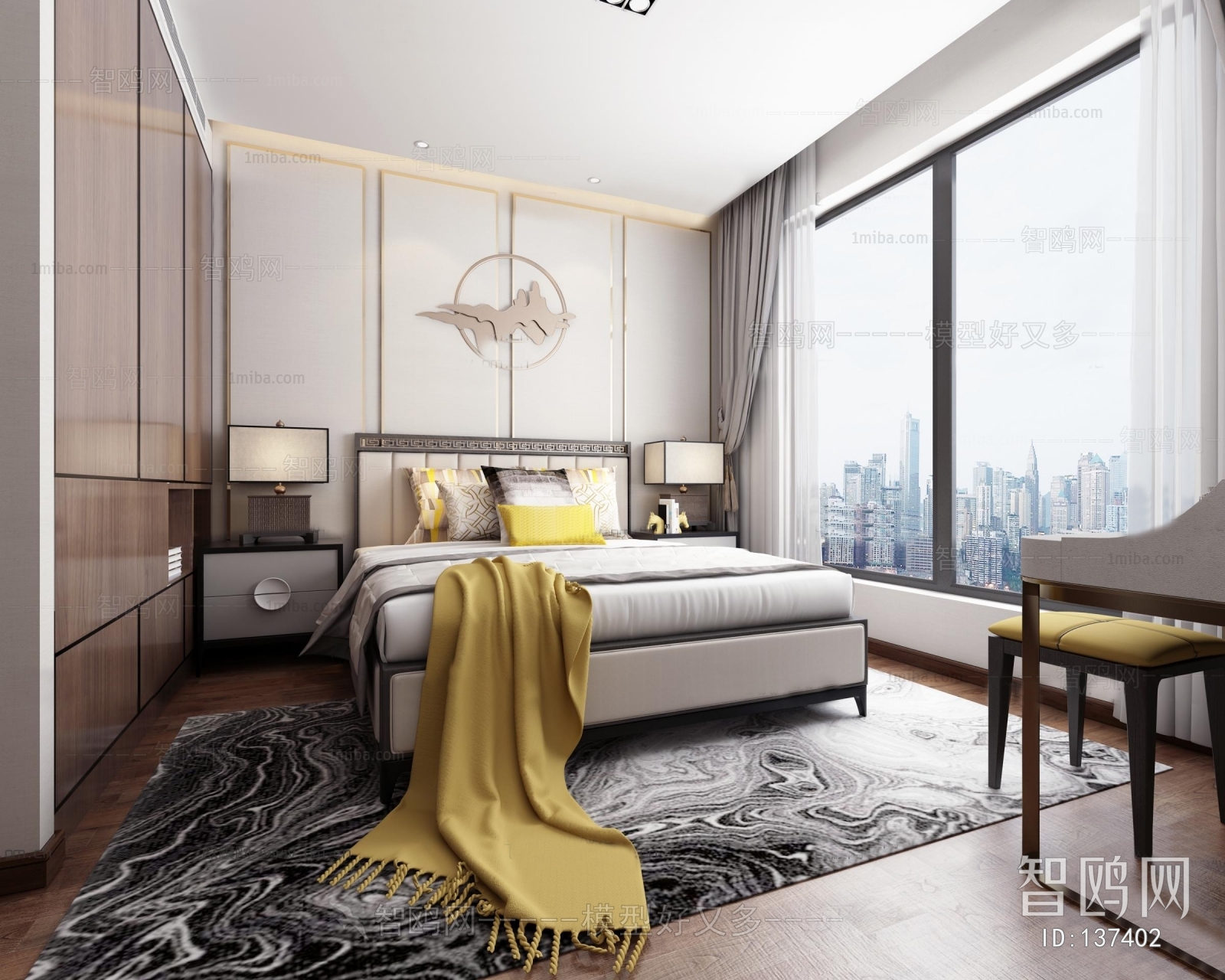 New Chinese Style Bedroom