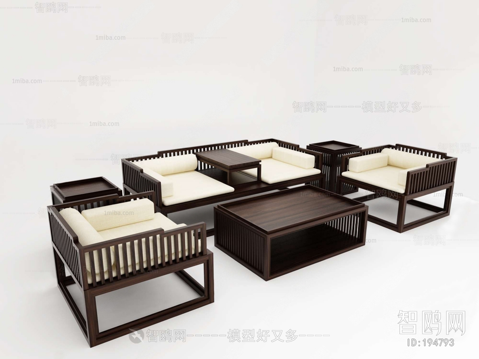 New Chinese Style Sofa Combination