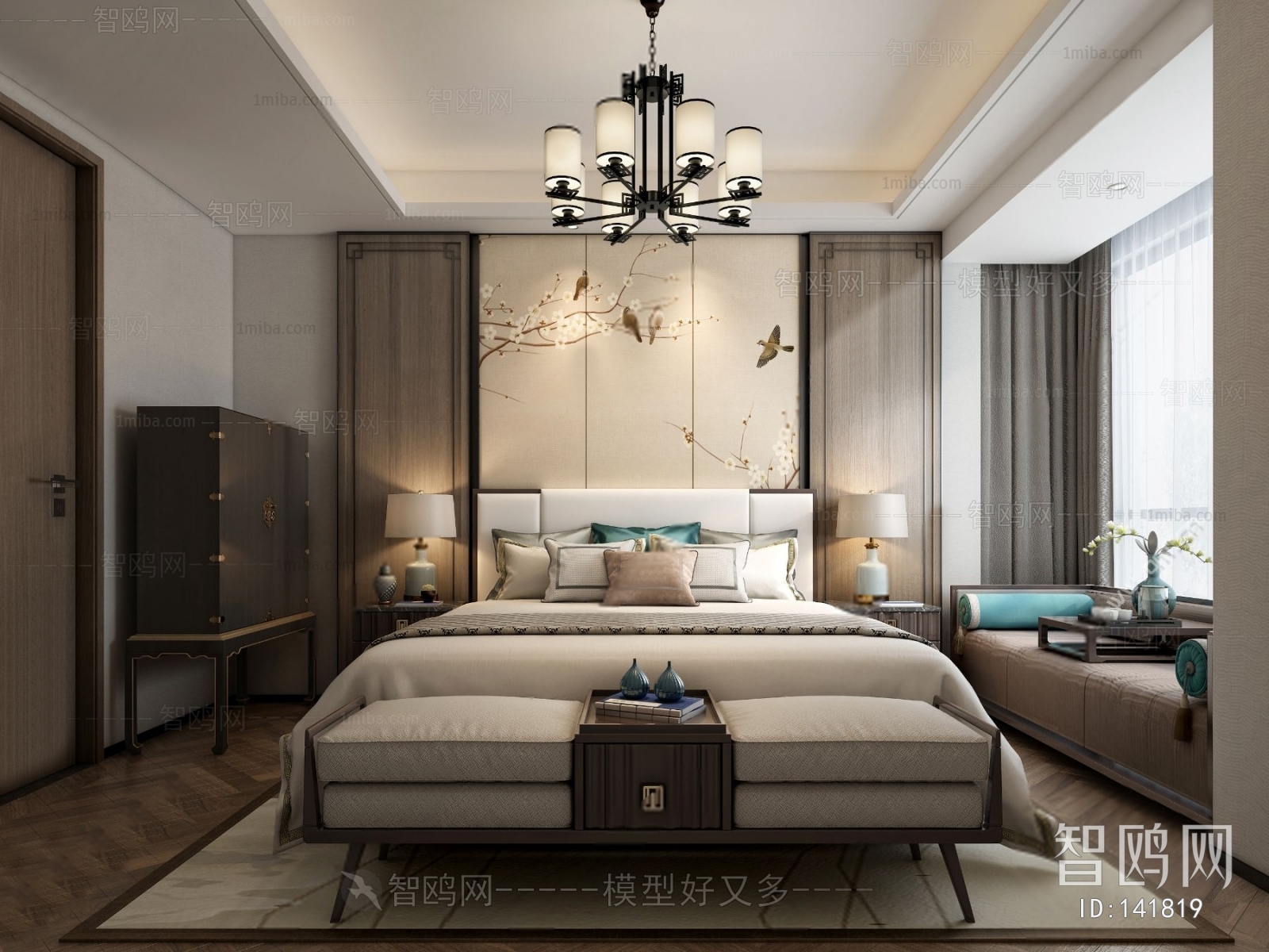 New Chinese Style Bedroom