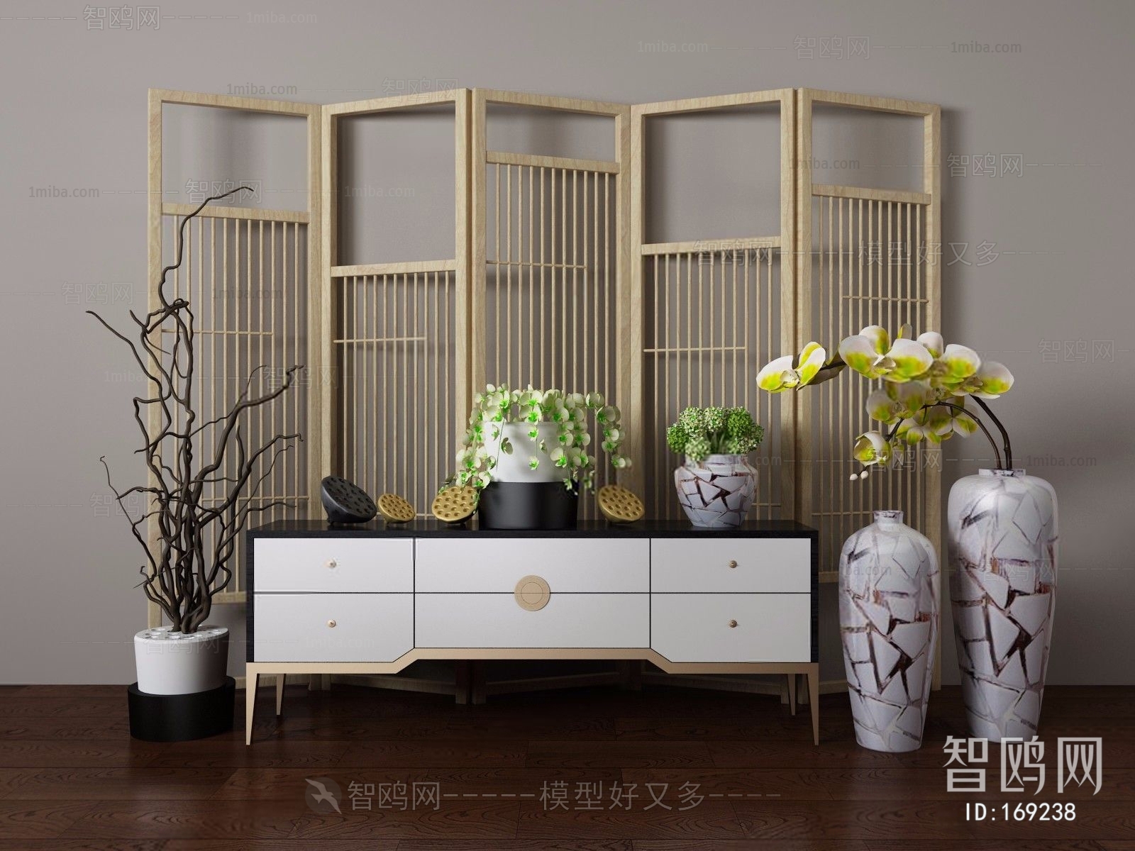 New Chinese Style TV Cabinet