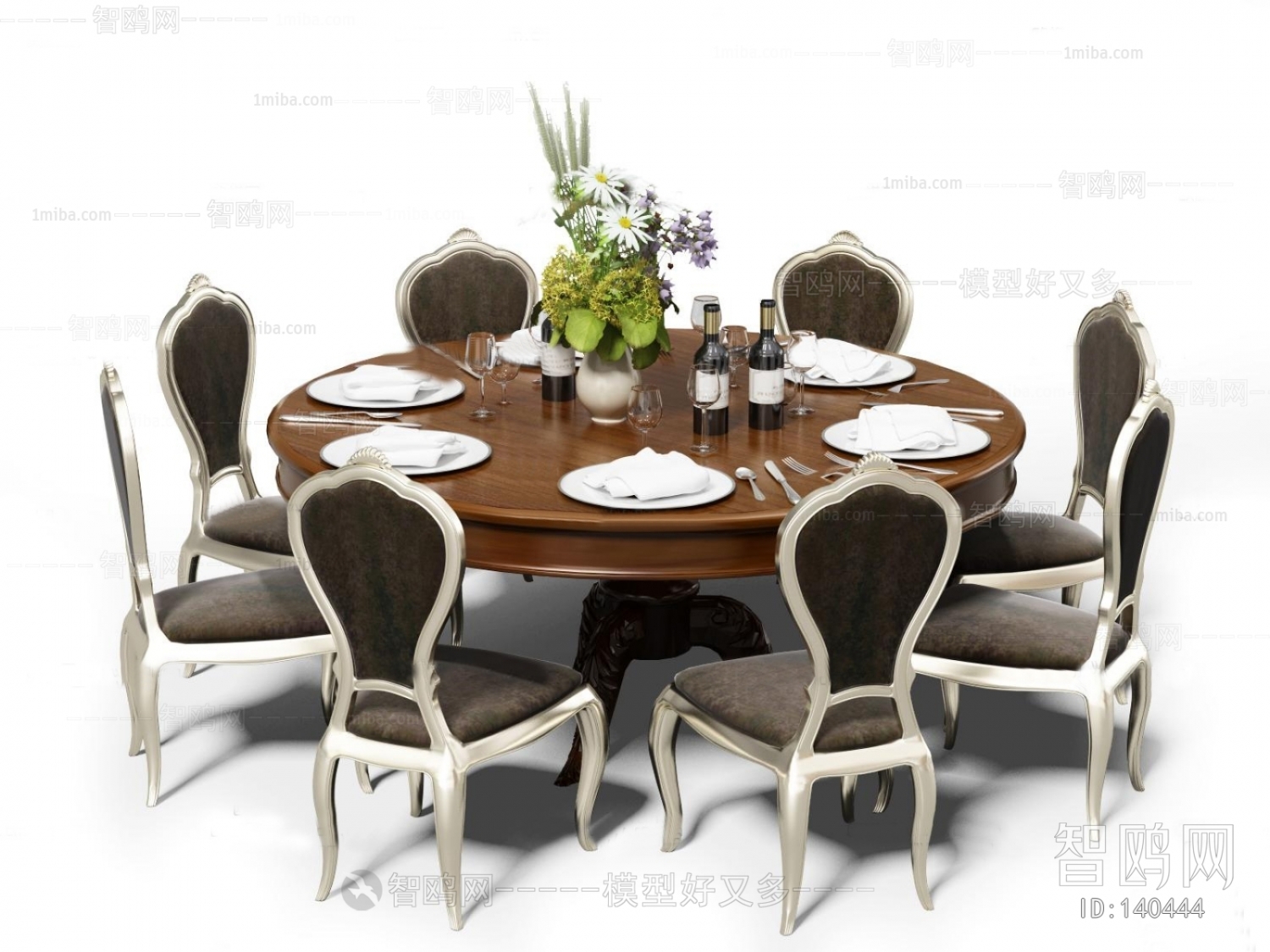 Simple European Style Dining Table And Chairs