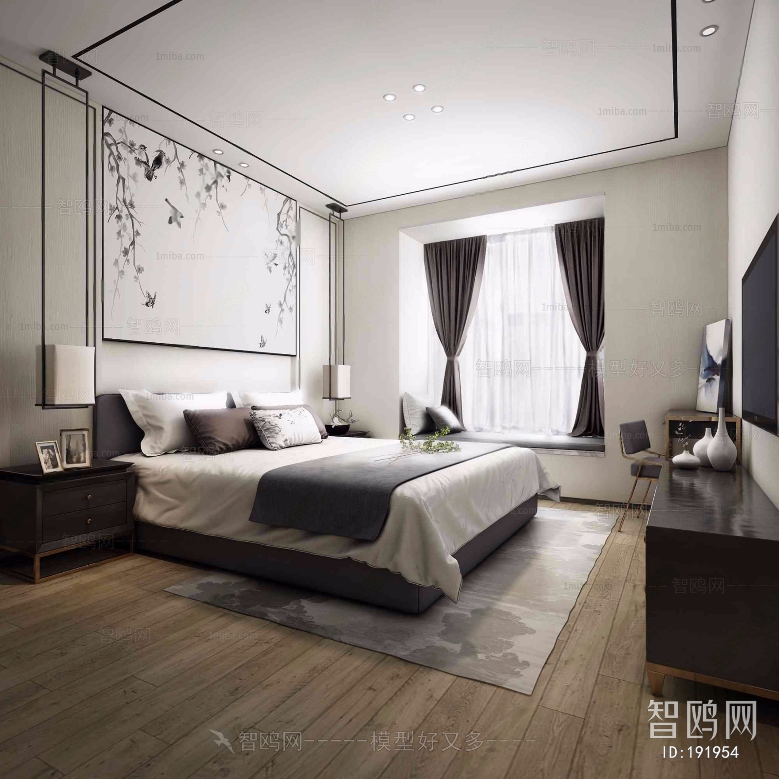 New Chinese Style Bedroom