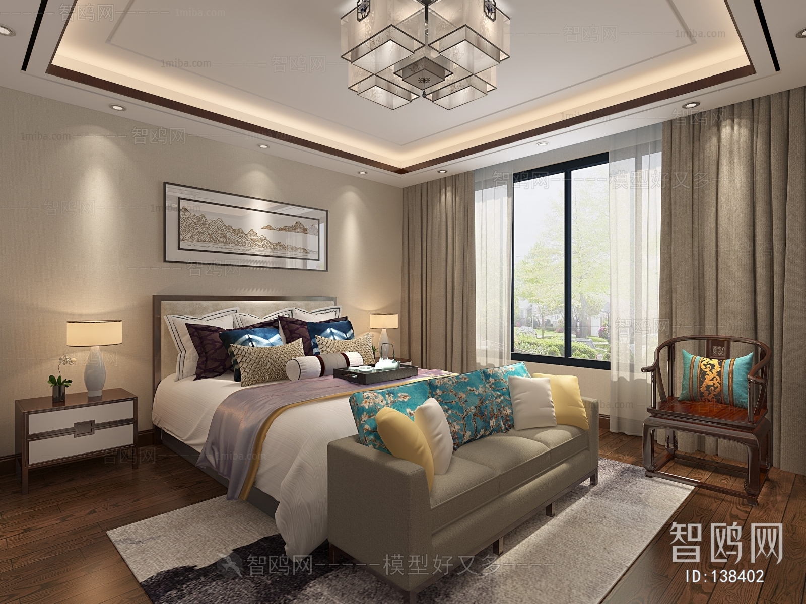 New Chinese Style Bedroom