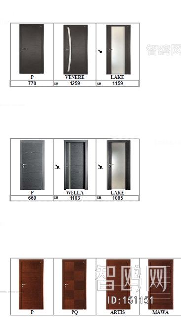 Modern Solid Wood Door