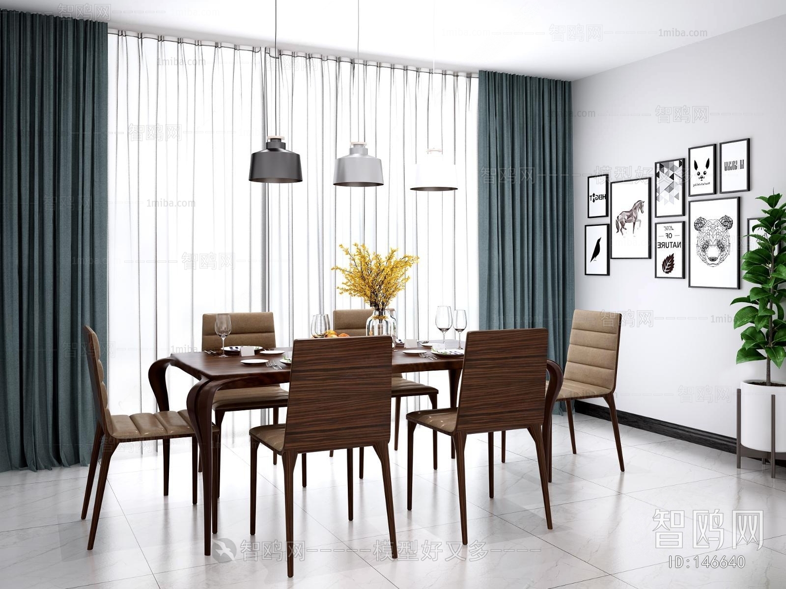 Nordic Style Dining Table And Chairs