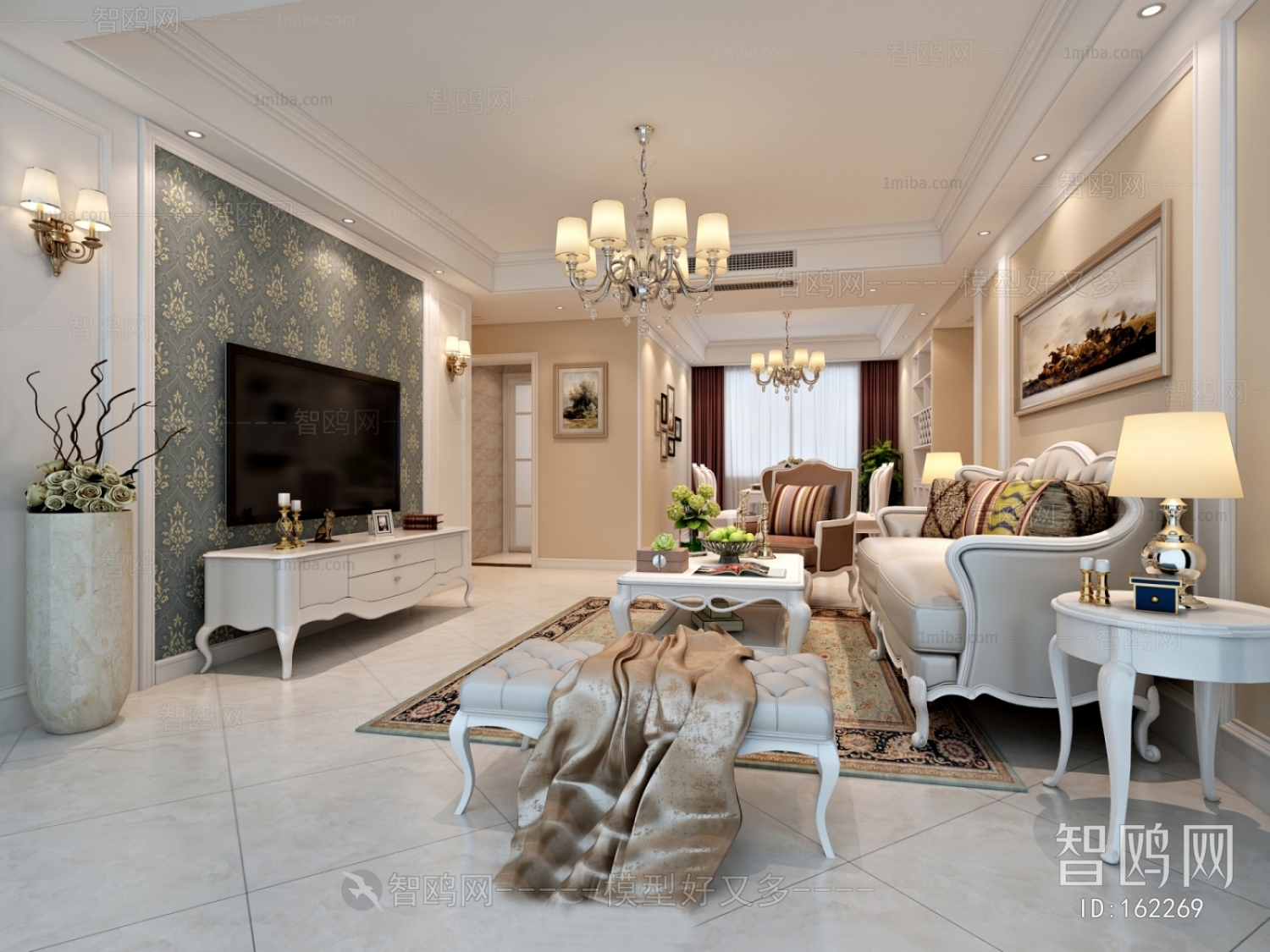 Simple European Style A Living Room