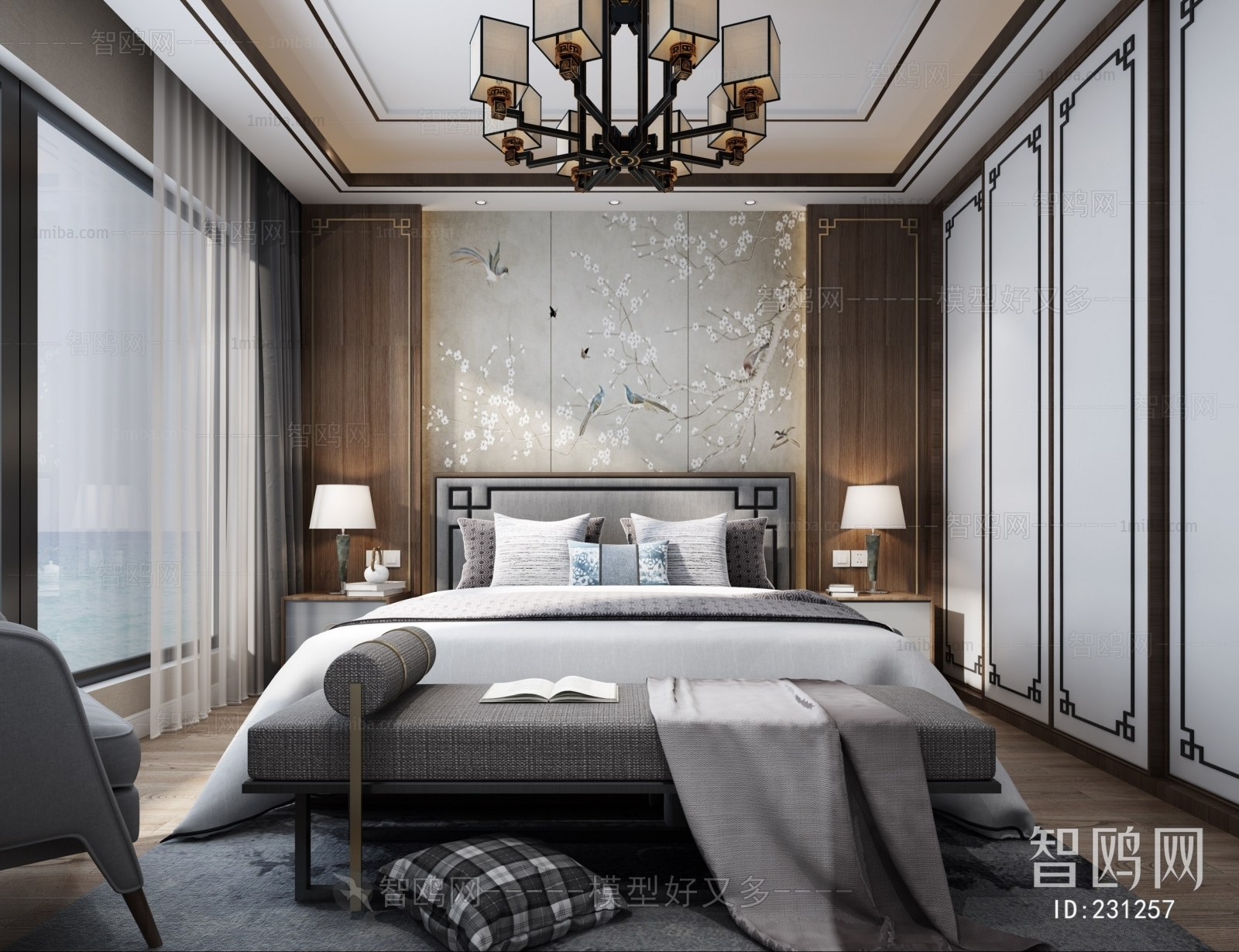 New Chinese Style Bedroom