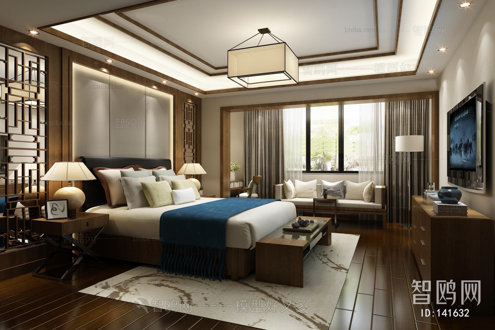 New Chinese Style Bedroom