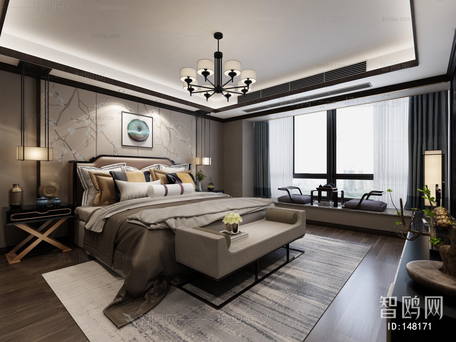 New Chinese Style Bedroom