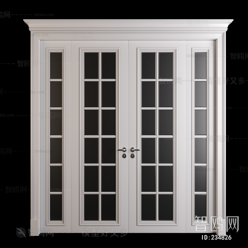 Simple European Style Double Door