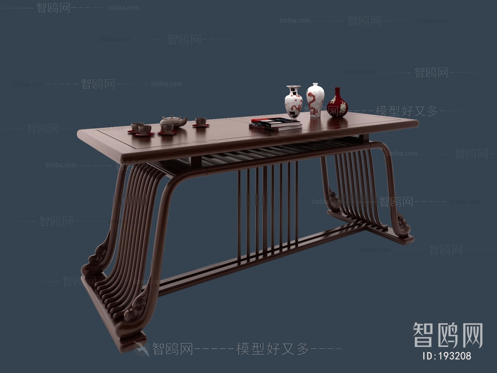 New Chinese Style Computer Desk And Chair