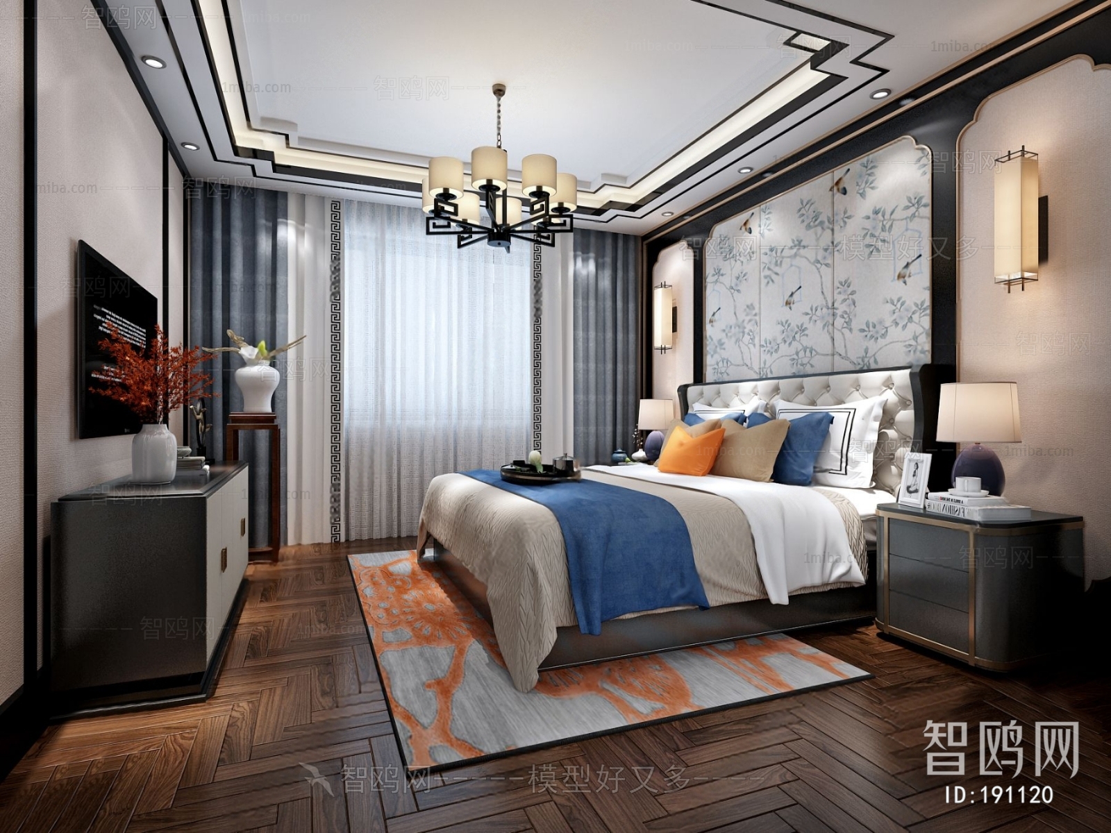 New Chinese Style Bedroom