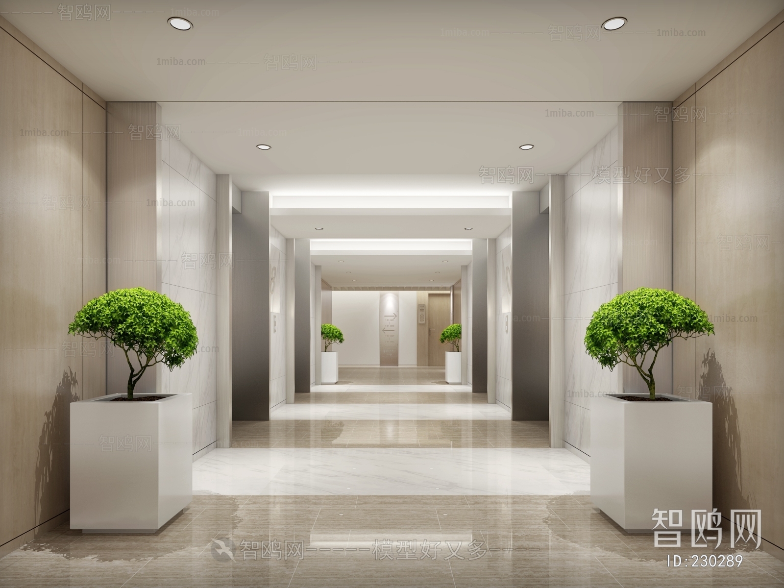 Modern Corridor/elevator Hall