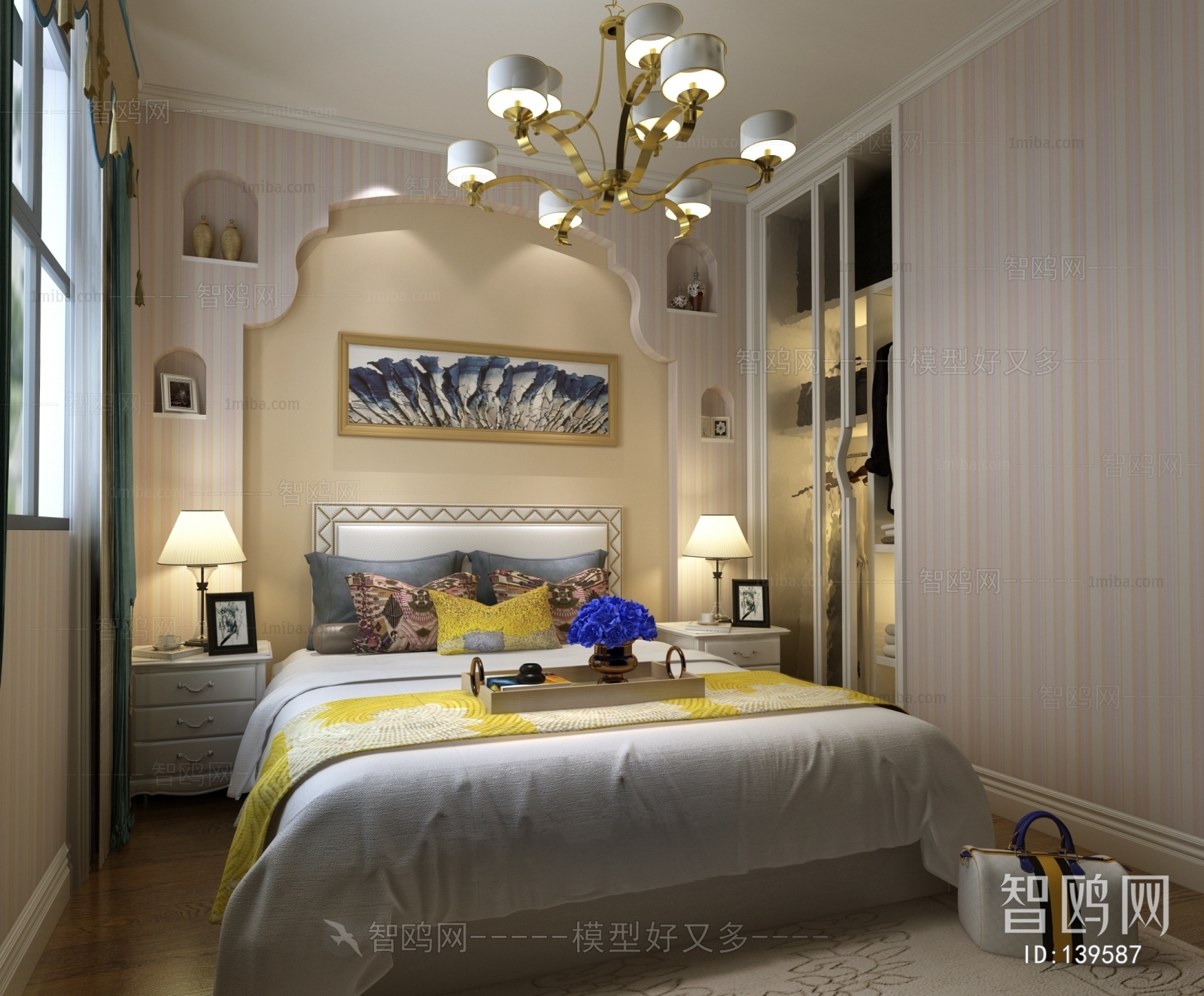 Simple European Style Bedroom