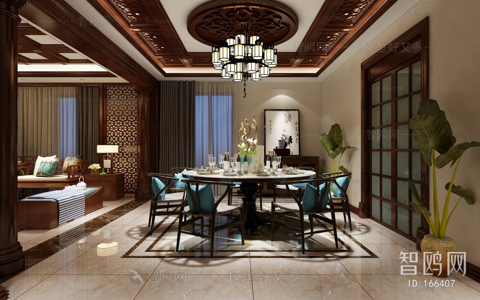 New Chinese Style Dining Room