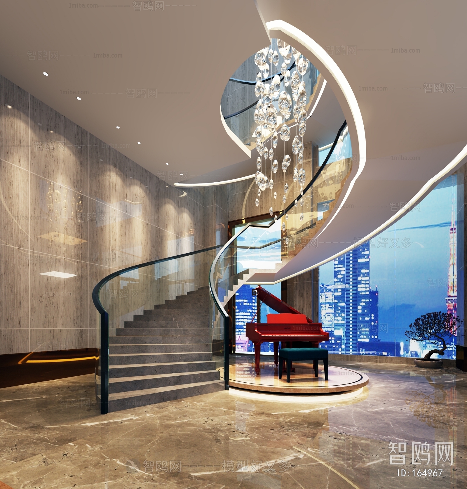 Modern Stair Balustrade/elevator