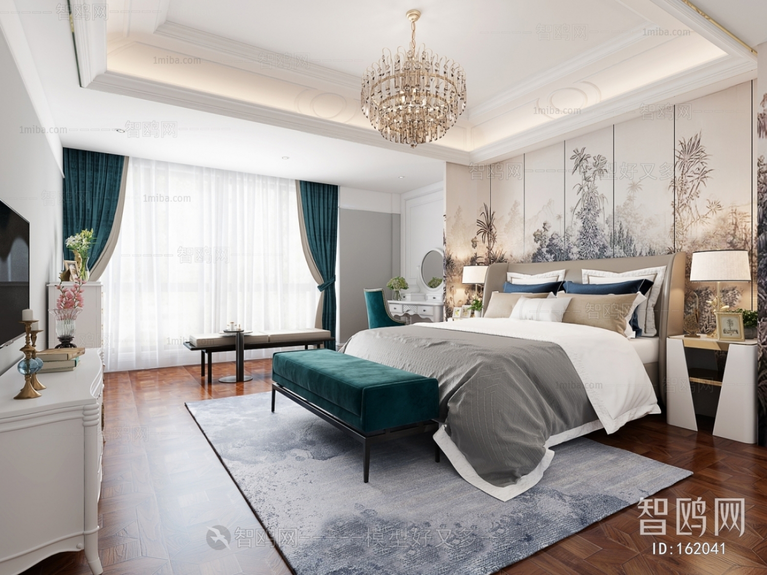 Simple European Style Bedroom