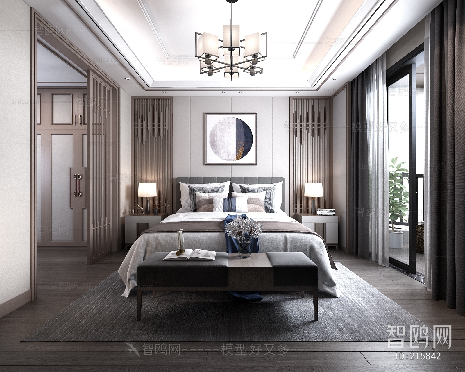 New Chinese Style Bedroom