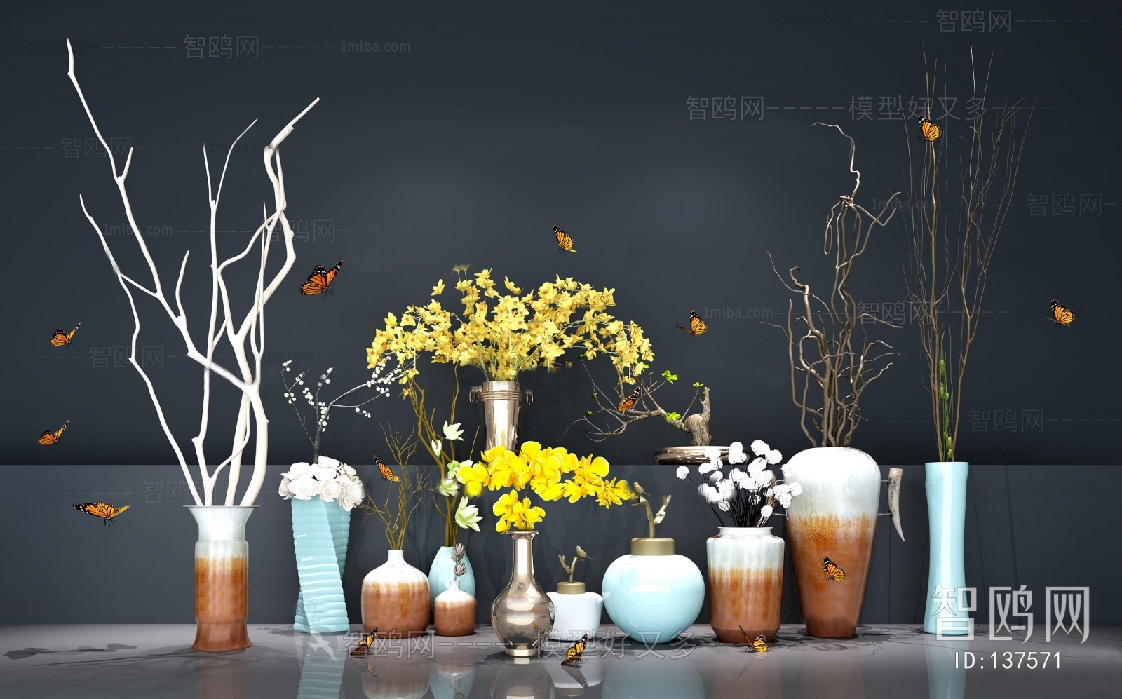 New Chinese Style Flower Arrangement