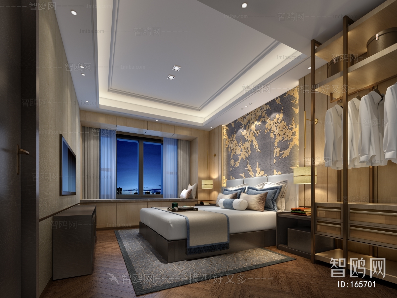 New Chinese Style Bedroom