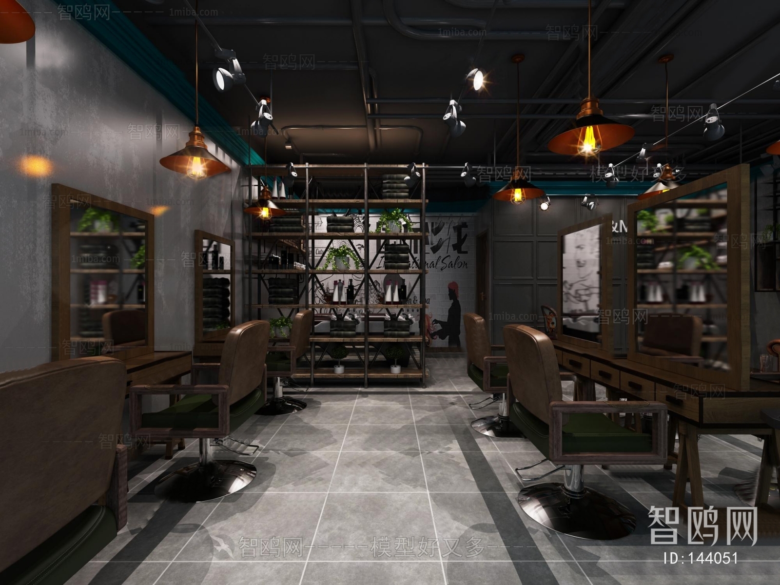 Industrial Style Barbershop