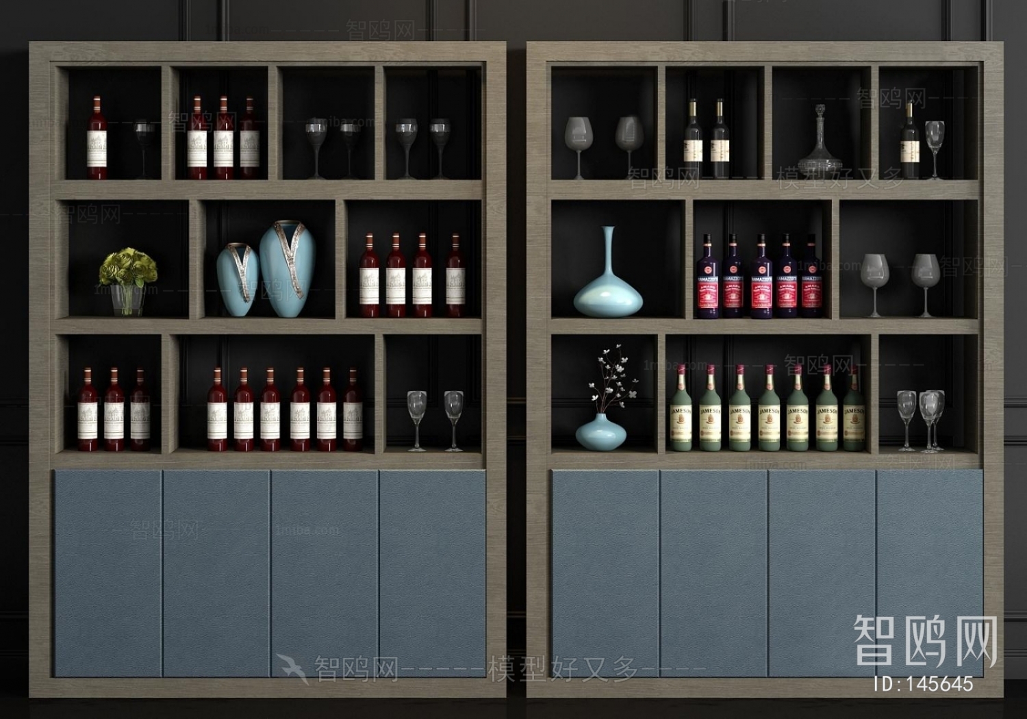 New Chinese Style Wine Cabinet