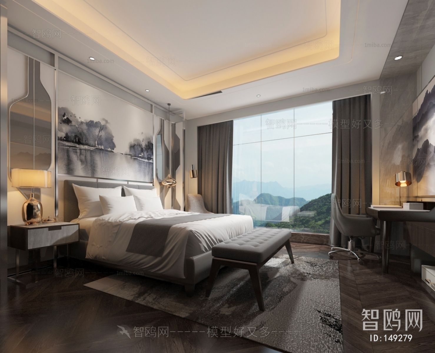 New Chinese Style Bedroom