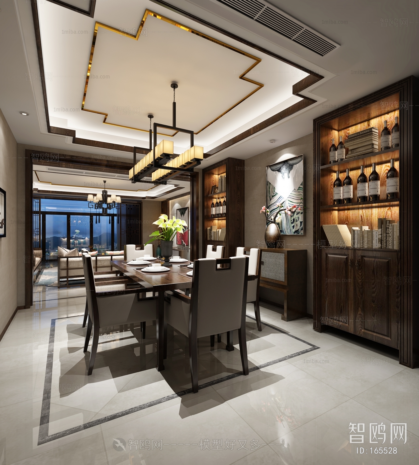 New Chinese Style Dining Room