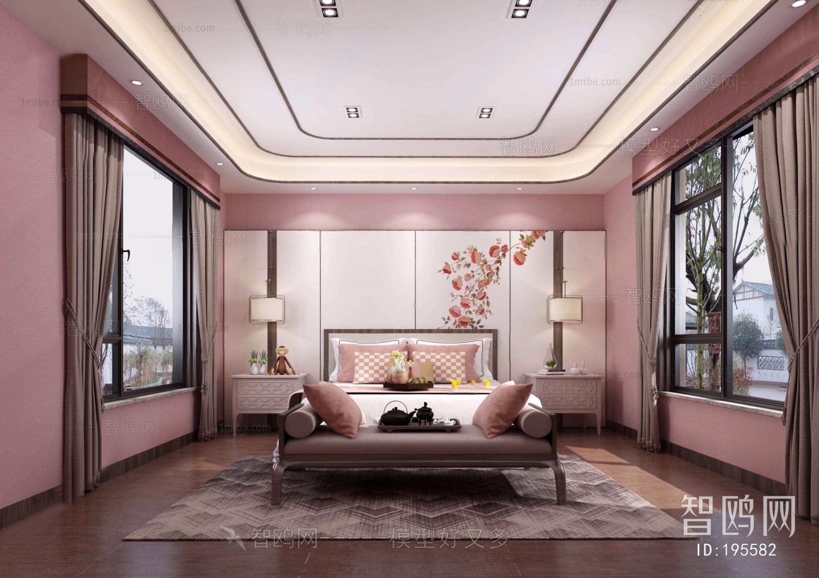 New Chinese Style Bedroom