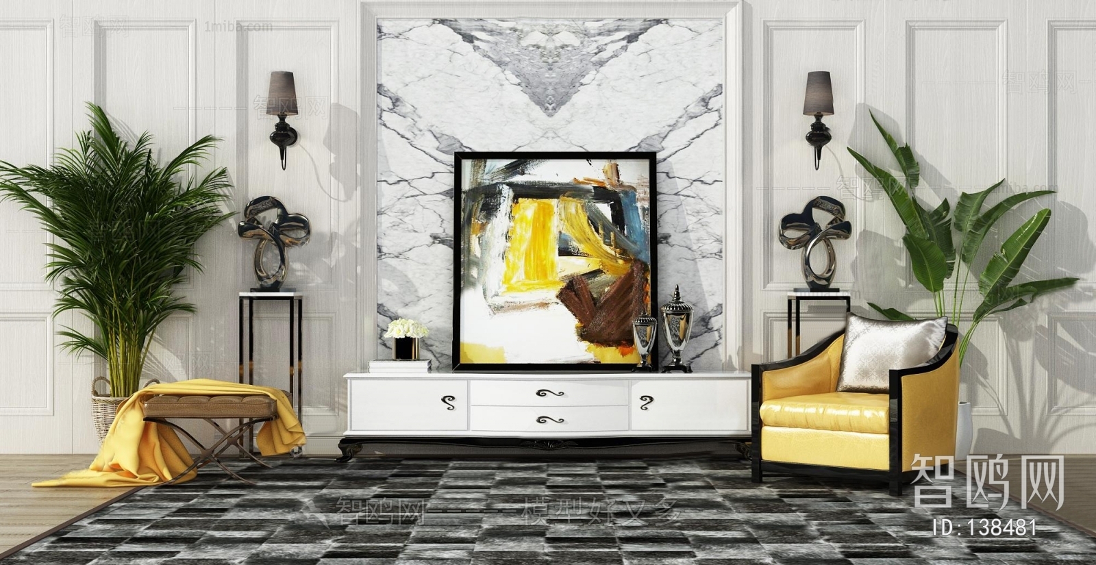 New Classical Style TV Cabinet