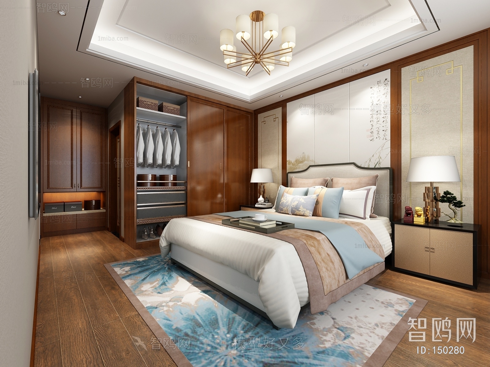 New Chinese Style Bedroom