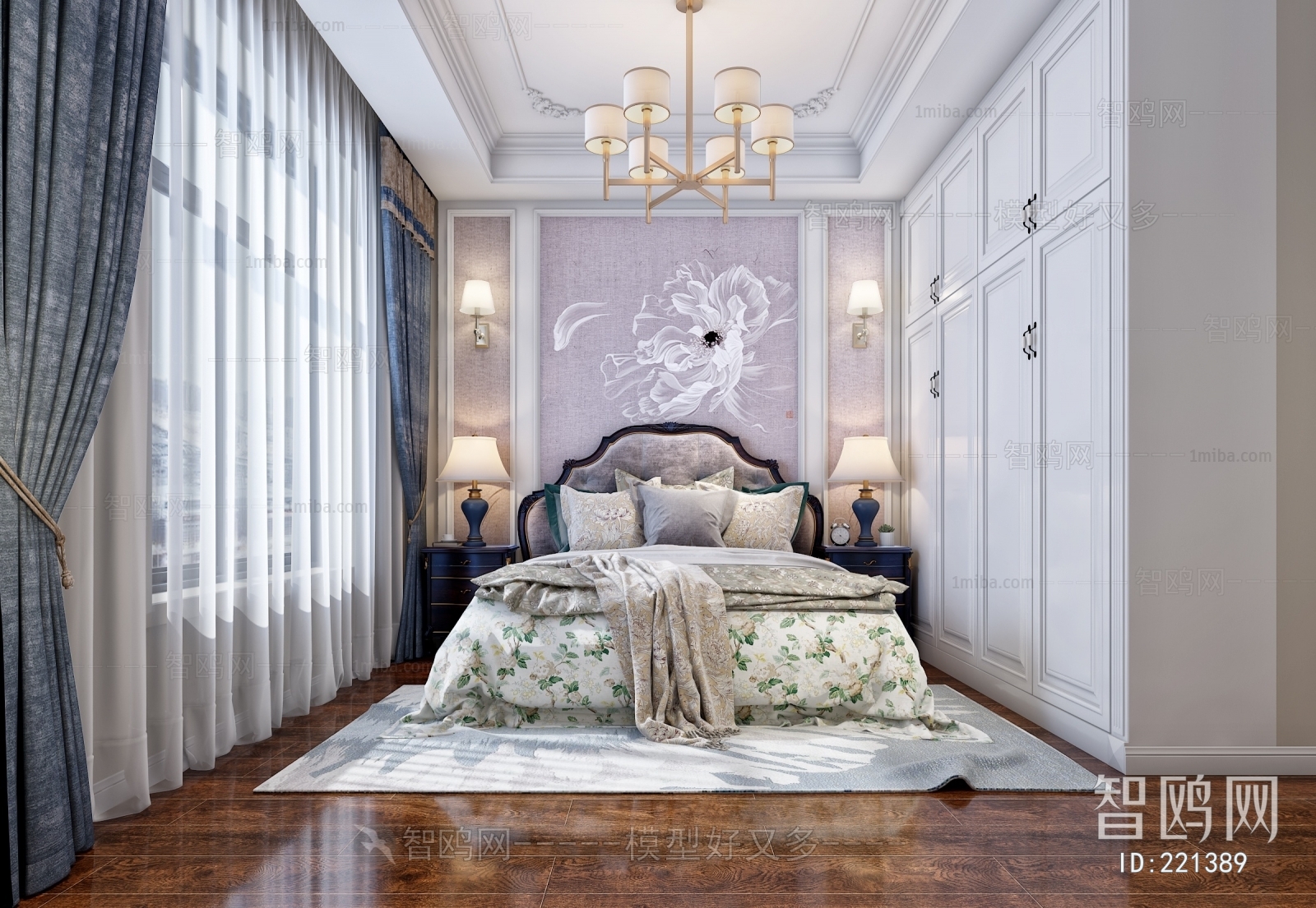 American Style Simple European Style Bedroom