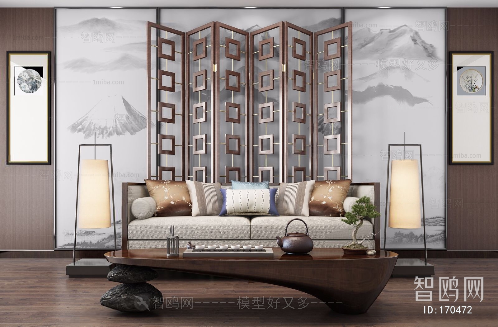 New Chinese Style Sofa Combination