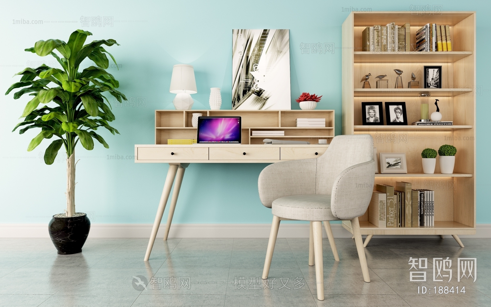 Nordic Style Computer Desk And Chair