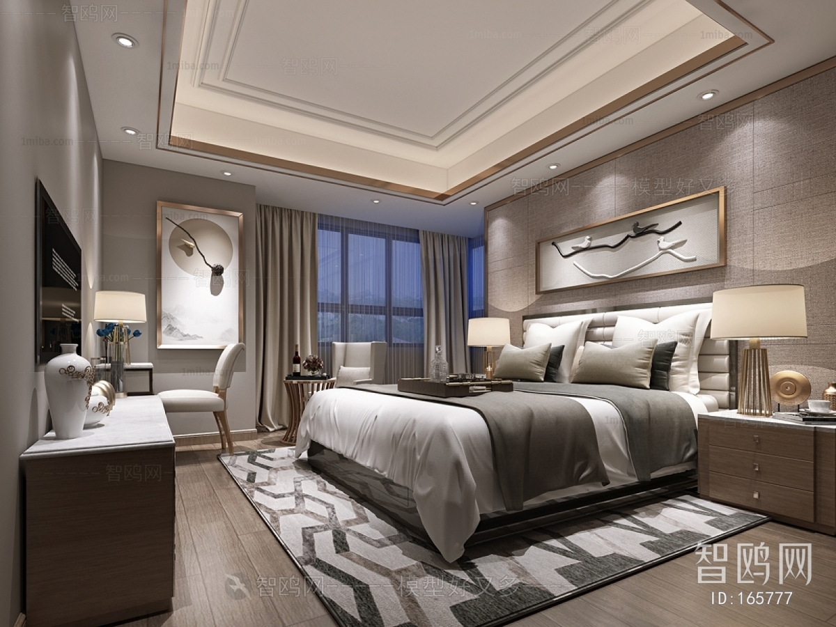 New Chinese Style Bedroom