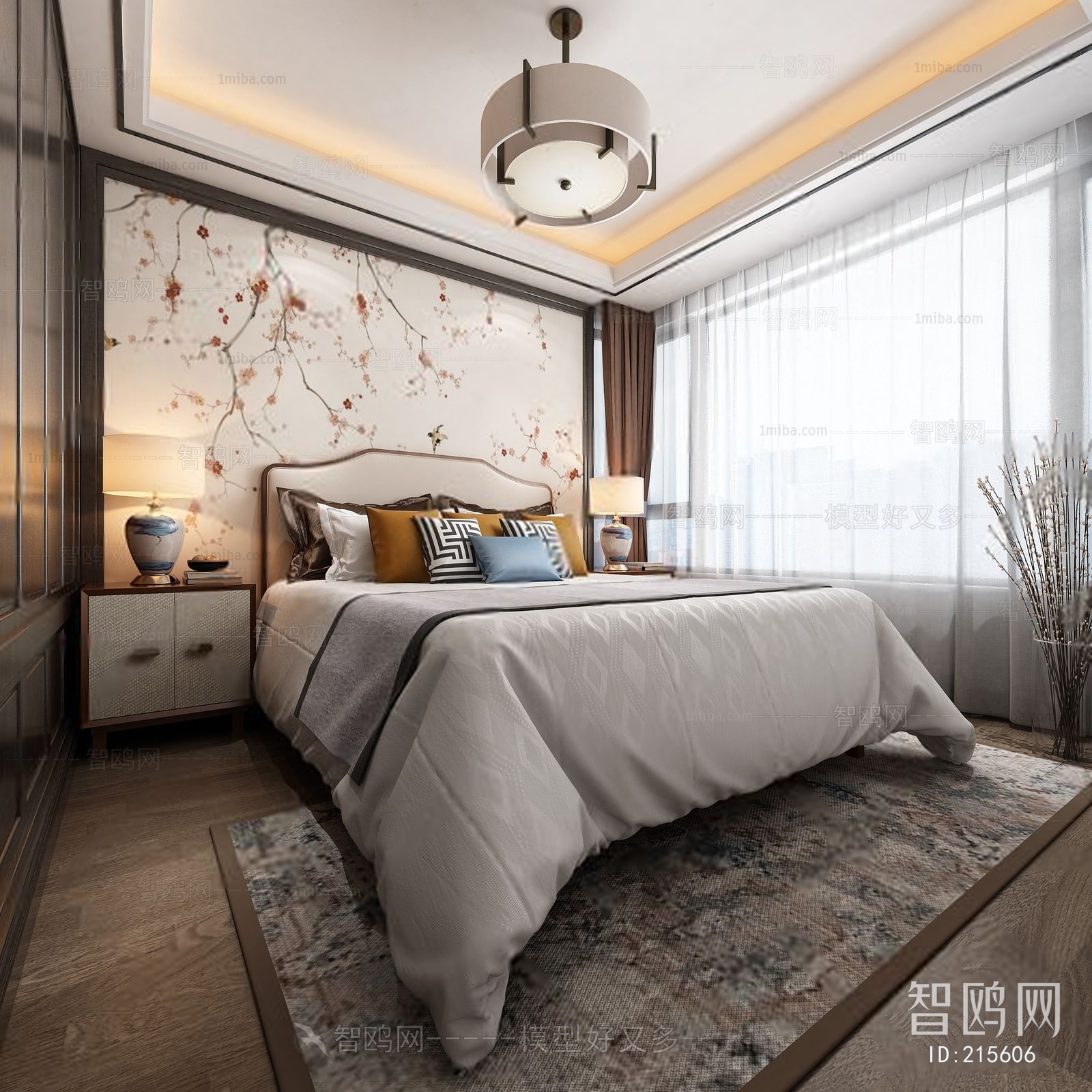 New Chinese Style Bedroom