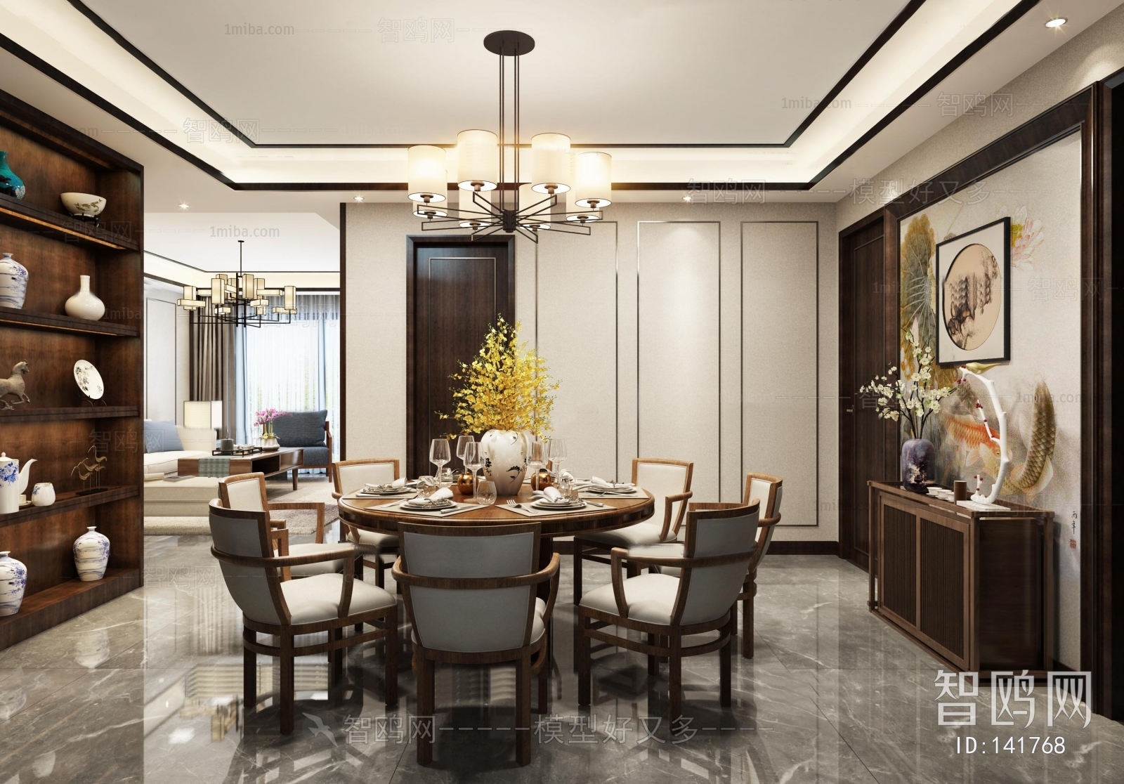 New Chinese Style Dining Room