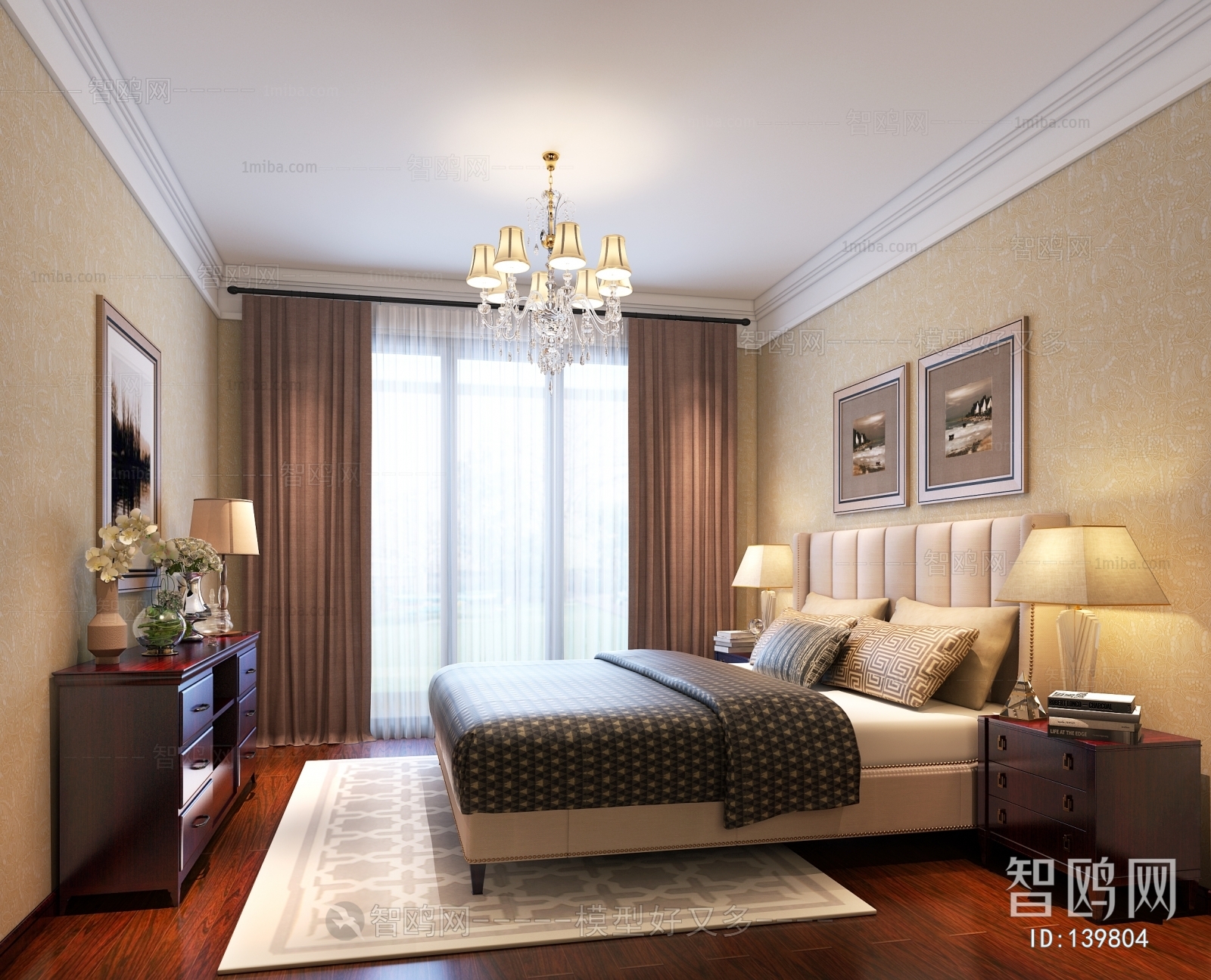 Simple European Style Bedroom