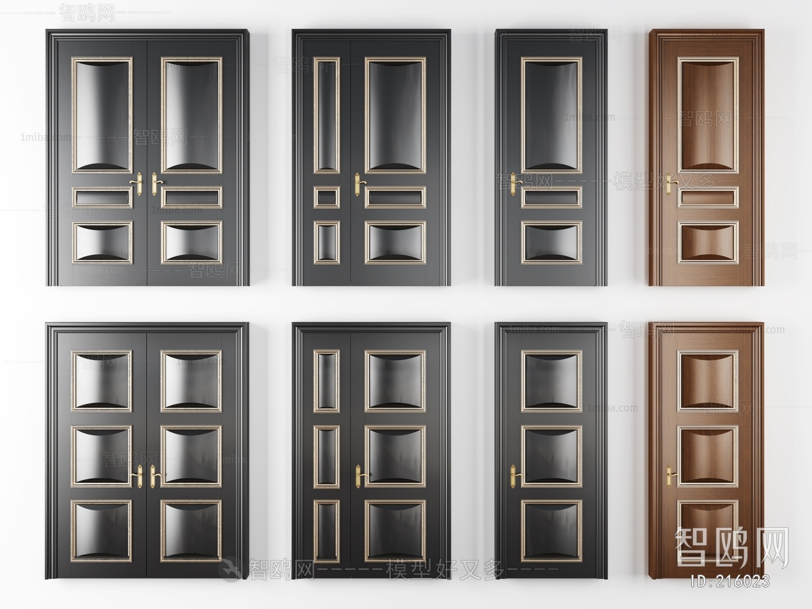 Simple European Style Solid Wood Door