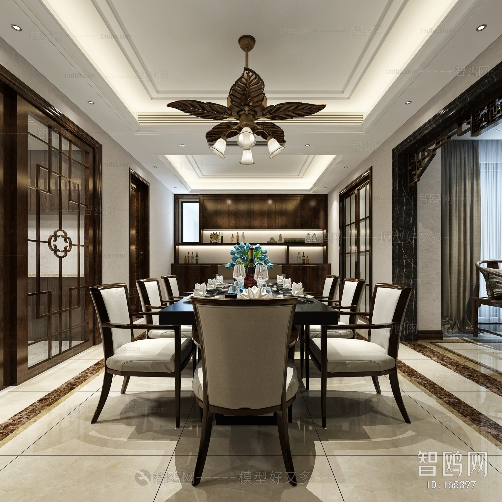 New Chinese Style Dining Room