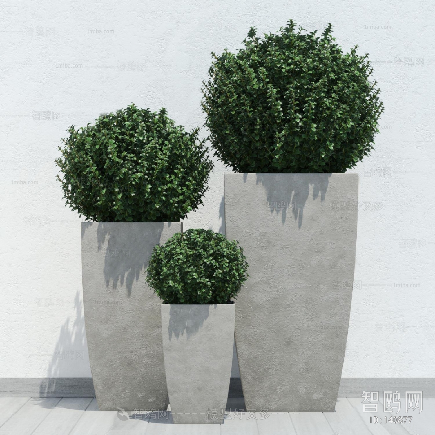 Modern Potted Green Plant