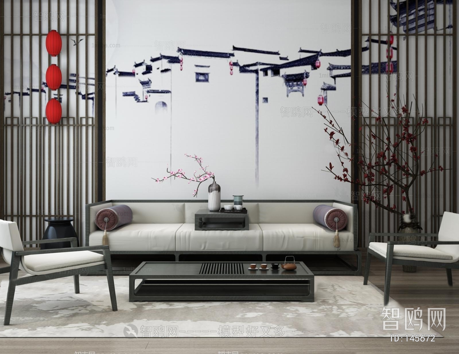 New Chinese Style Sofa Combination