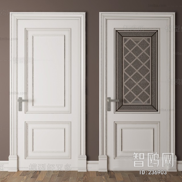 Simple European Style Solid Wood Door