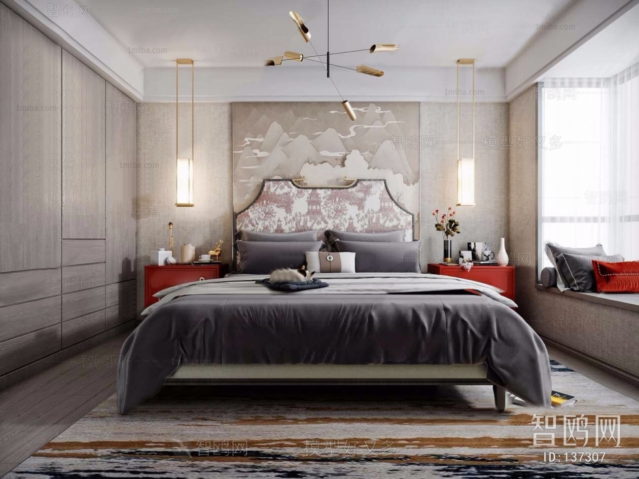 New Chinese Style Bedroom