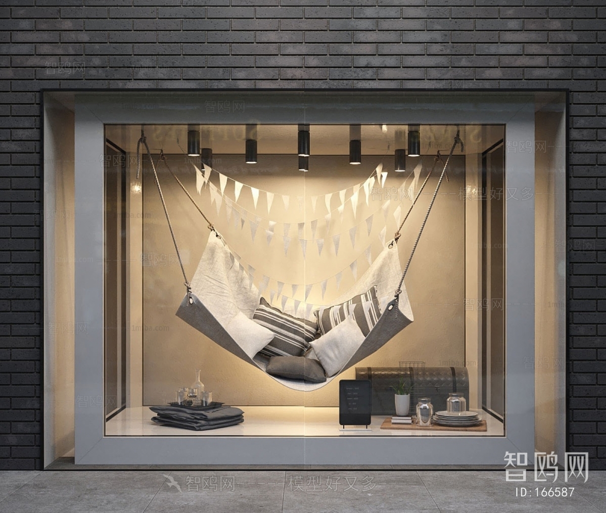 现代家纺店铺橱窗设计