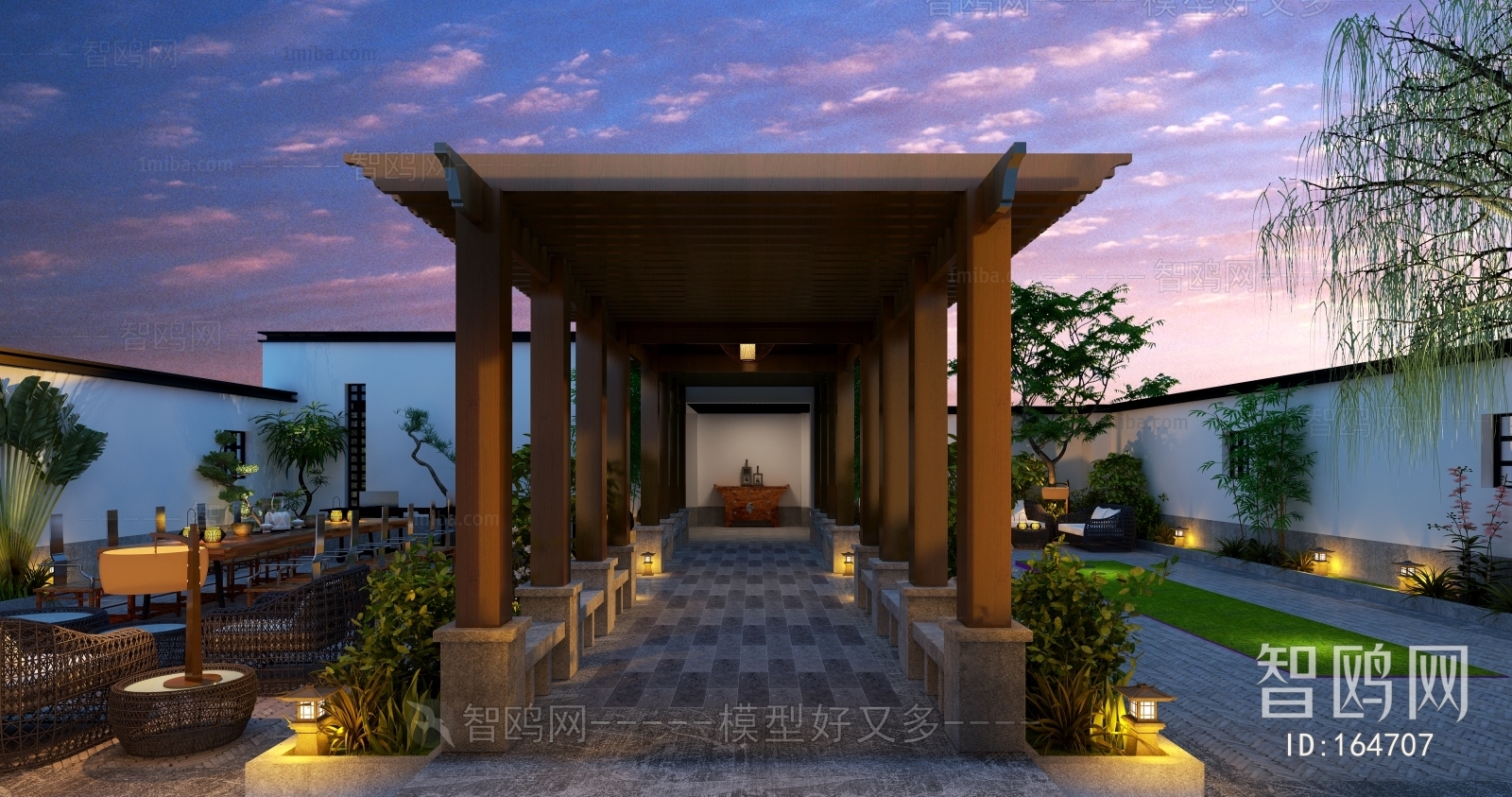 New Chinese Style Courtyard/landscape