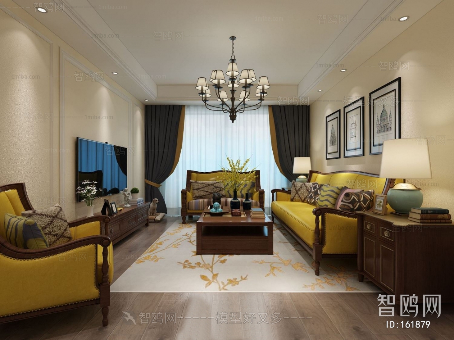 American Style Simple European Style A Living Room