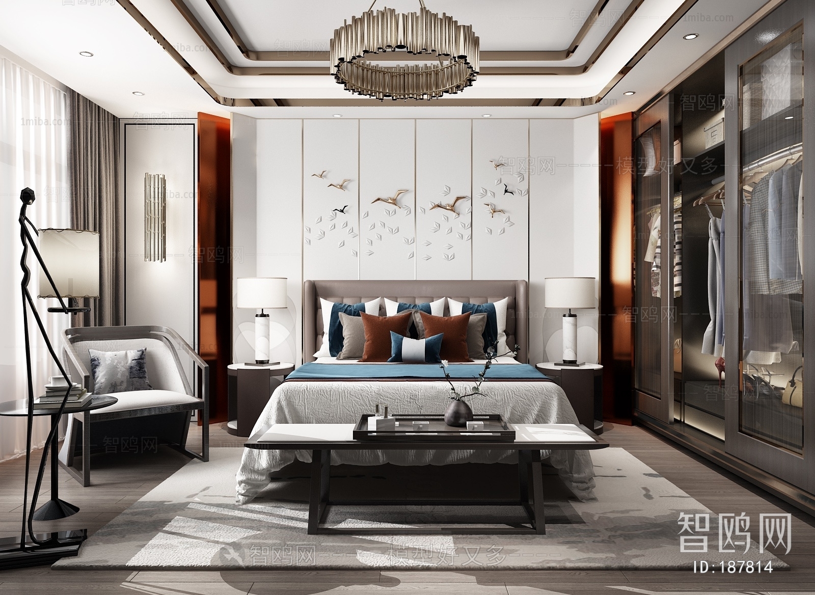 New Chinese Style Bedroom